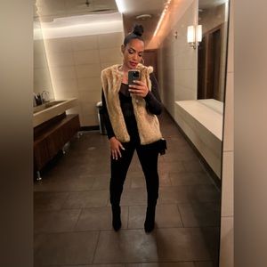 FAUX fur vest